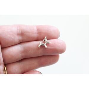 Sterling Silver Balloon Dog Charm, Fun Silver Balloon Dog Pendant